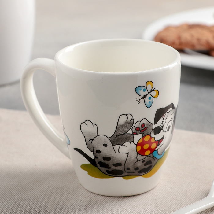 Кружка 220 мл "Озорные щенки", d=7,8 см, h=8,7 см, рисунок МИКС