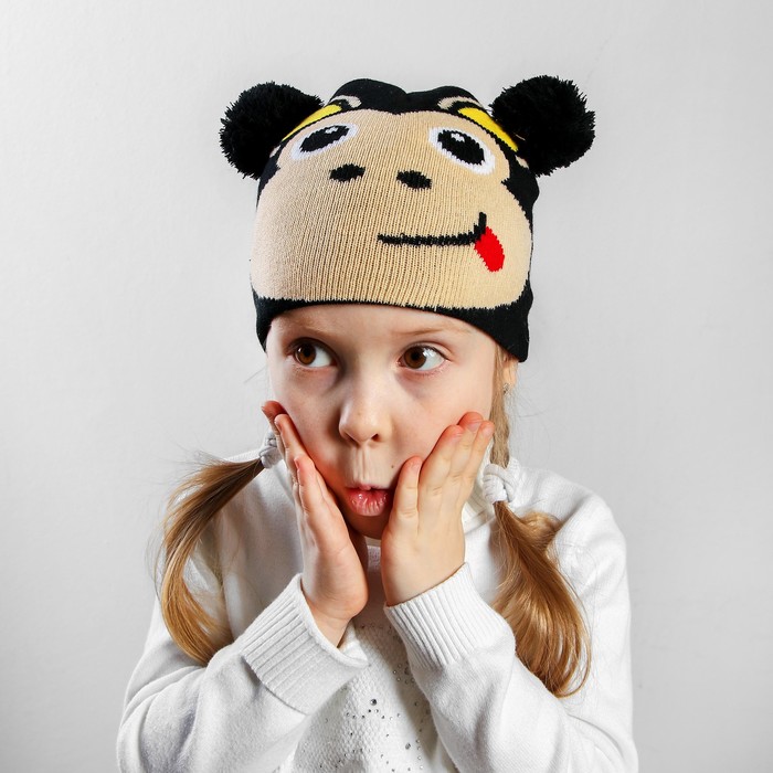 Шапка детская "Обезьянка", р-р 50-55