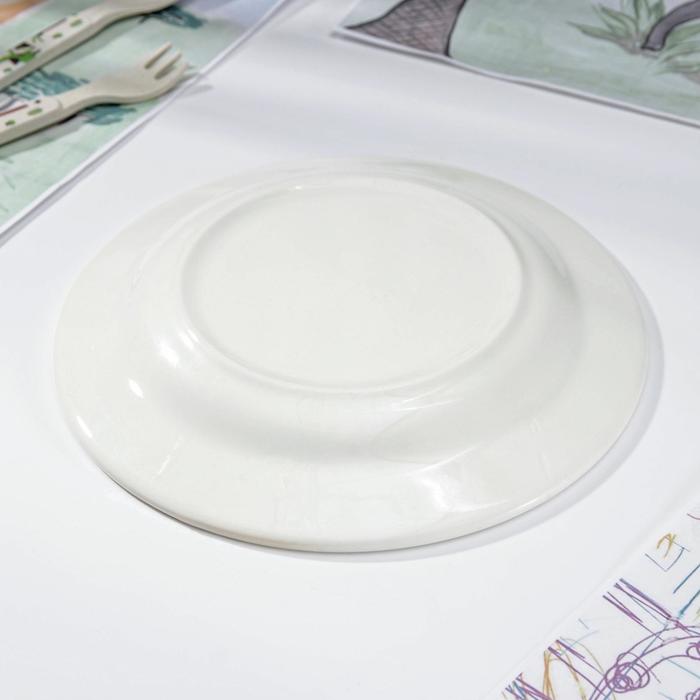 Тарелка мелкая 20 см "Гонки", рисунок МИКС