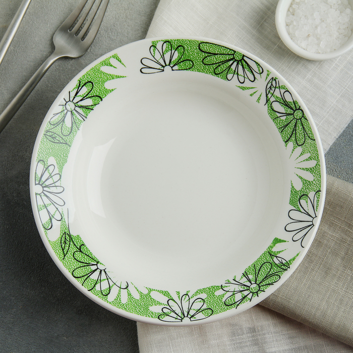 Тарелка глубокая 250 мл "Ромашки", d=20 см