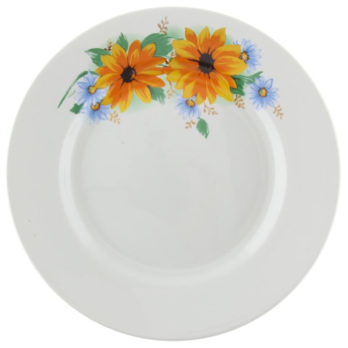 Тарелка мелкая 20 см "Желтый цветок"