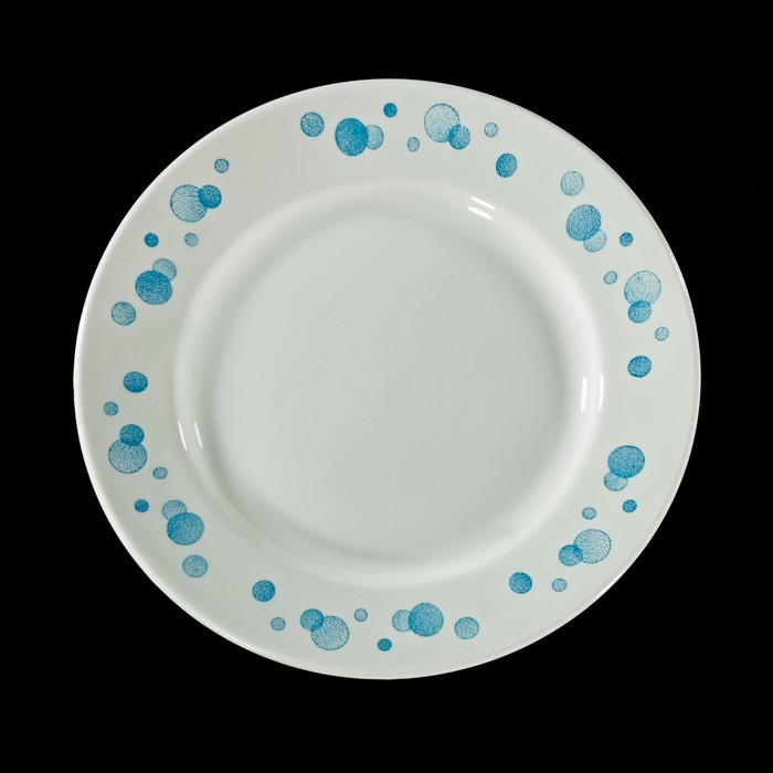 Тарелка мелкая 17,5 см "Синий горох"
