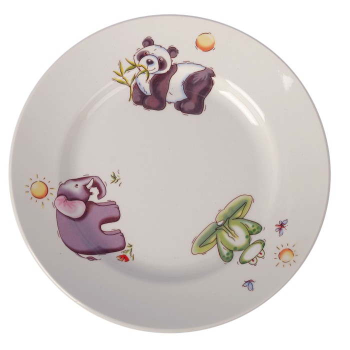 Тарелка мелкая 17,5 см "Зоопарк", МИКС