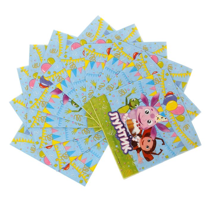 Салфетки бумажные "Лунтик", набор 12 шт.