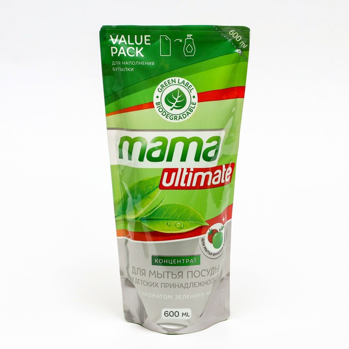 Средство для мытья посуды MamaUltimate, Зелёный чай, 600мл