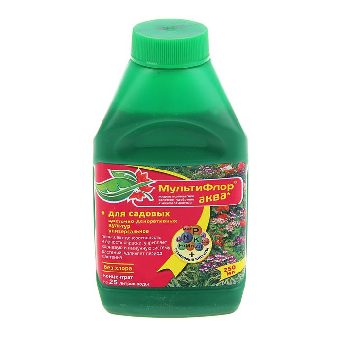 Удобрение Мультифлор Аква универсальное, для садовых цветочно-декоративных культур  250 мл.   128209