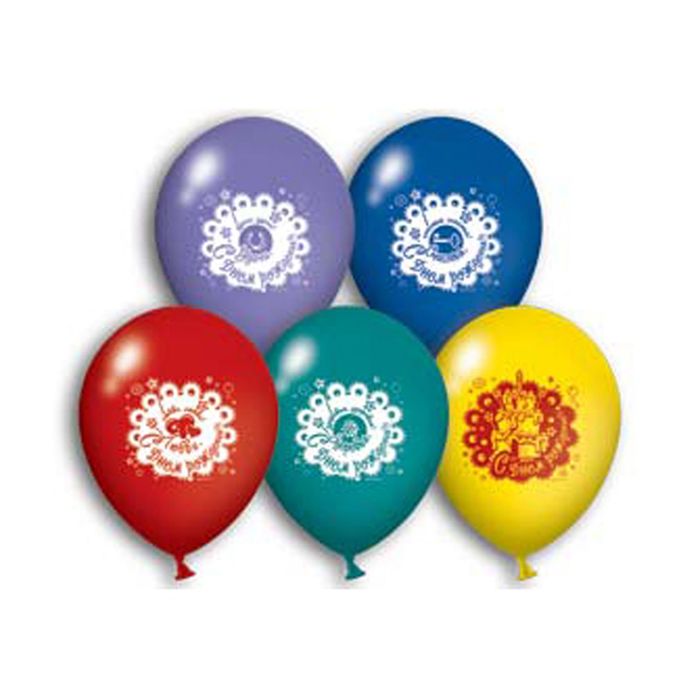 Шар латексный 12" "С Днем Рождения Пожелания" цвета МИКС 50 шт. BB