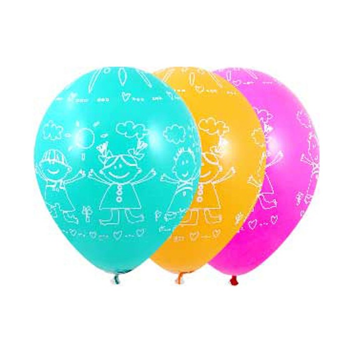 Шар латексный 14" "Дети и солнце", пастель, набор 25 шт., цвета МИКС
