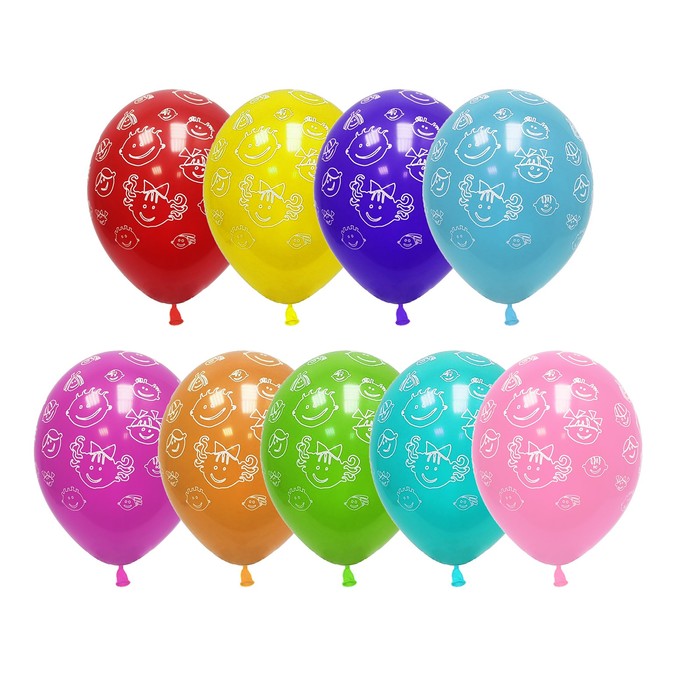 Шар латексный 14" "Детские улыбки", пастель, набор 25 шт., цвета МИКС