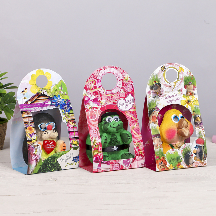 Растущая травка "Зверушки" МИКС