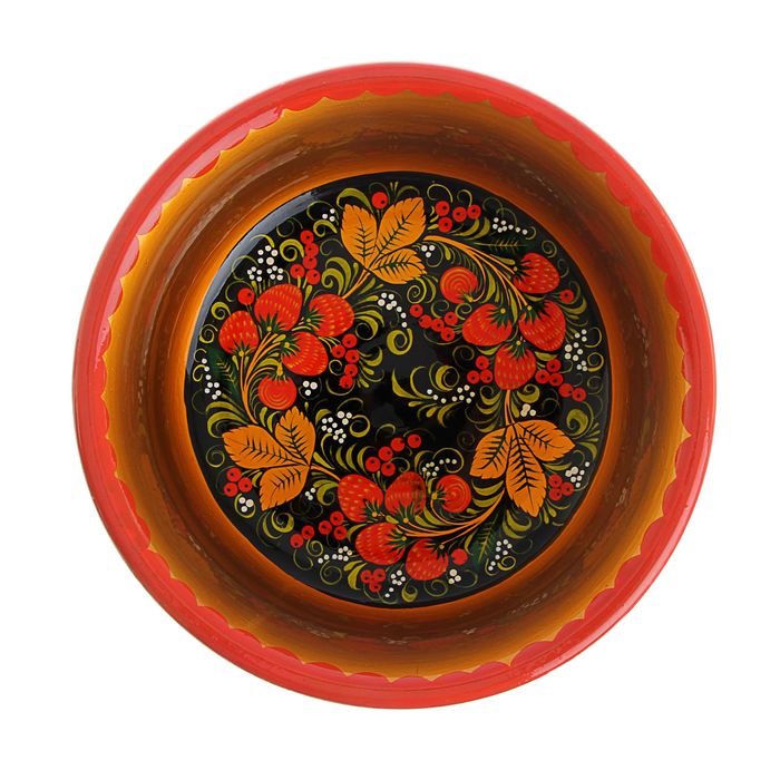 Фруктовница на ножке «Хохлома», 28 х 25 см