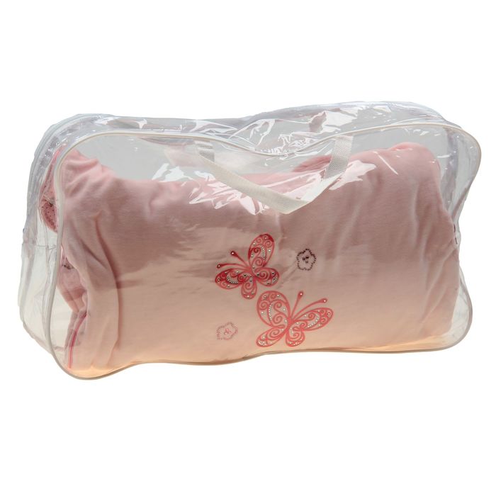 Конверт ясельный утепленный на молнии, цвет светло-розовый 40-8502