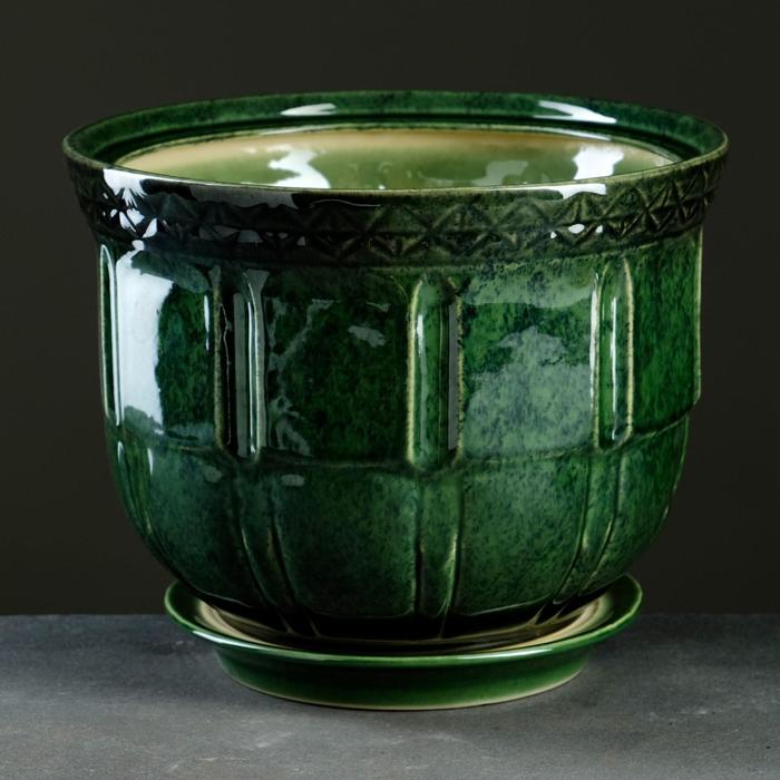 Кашпо "Атлант" зелёное 8 л