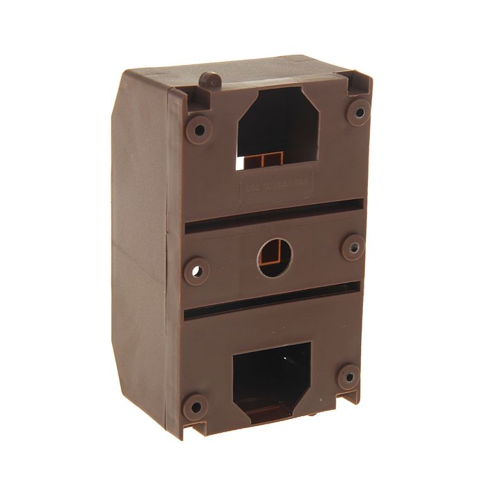 Бокс для автом. выключателей на 2-4 модуля, 75 х 124 х 57 мм, IP 20, цвет темного дерева
