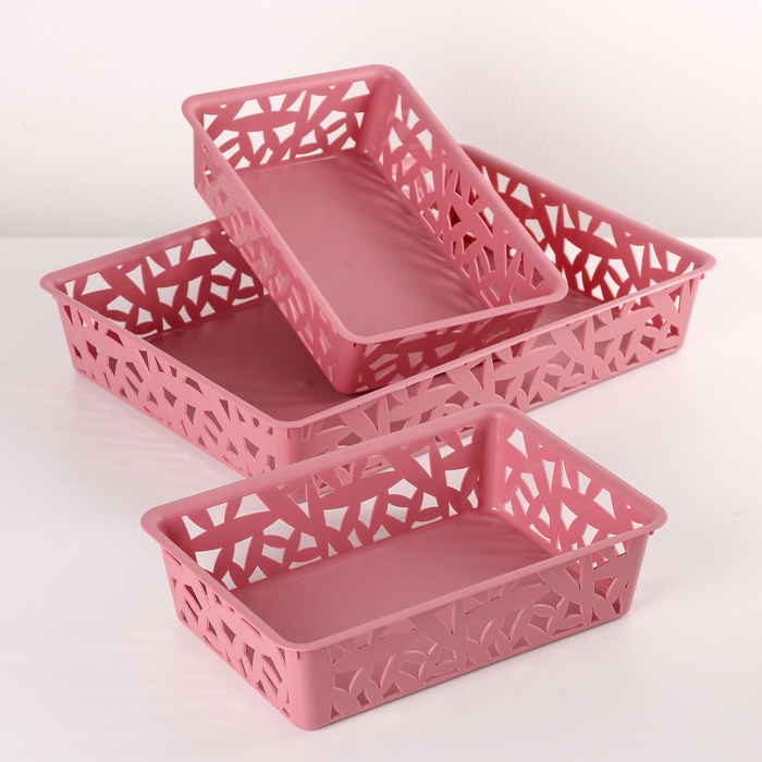 Комплект корзинок универсальных, 3 шт, цвет МИКС