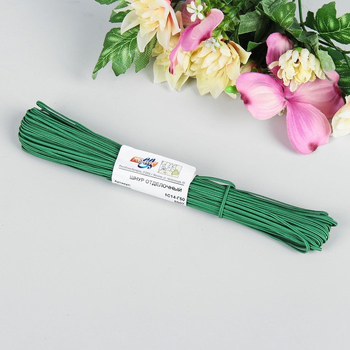 Тесьма отделочная "Сутаж", ширина 2,5мм, длина 20±1м, цвет зелёный