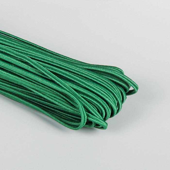 Тесьма отделочная "Сутаж", ширина 2,5мм, длина 20±1м, цвет зелёный