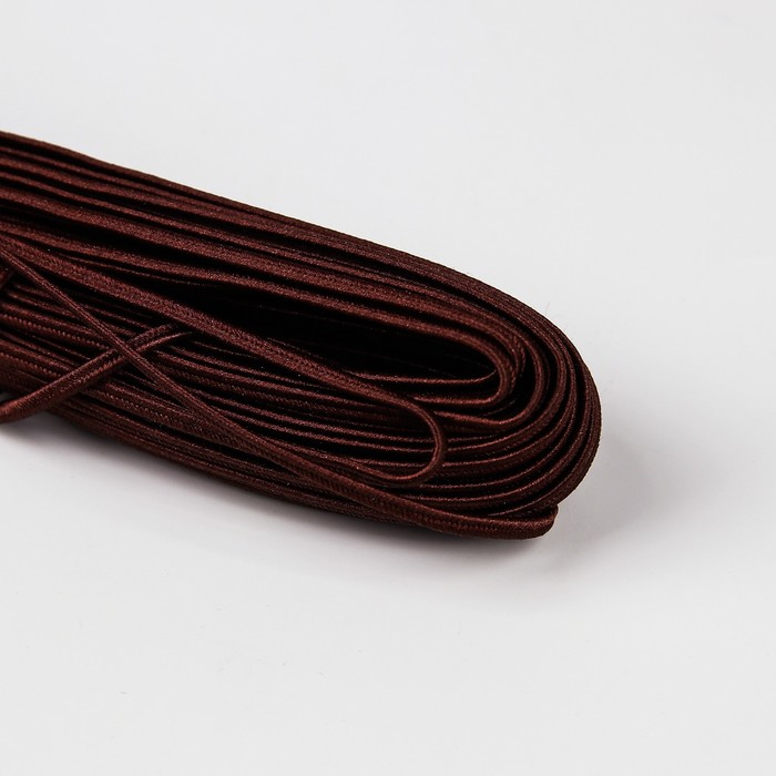 Тесьма отделочная "Сутаж", ширина 2,5мм, длина 20±1м, цвет коричневый