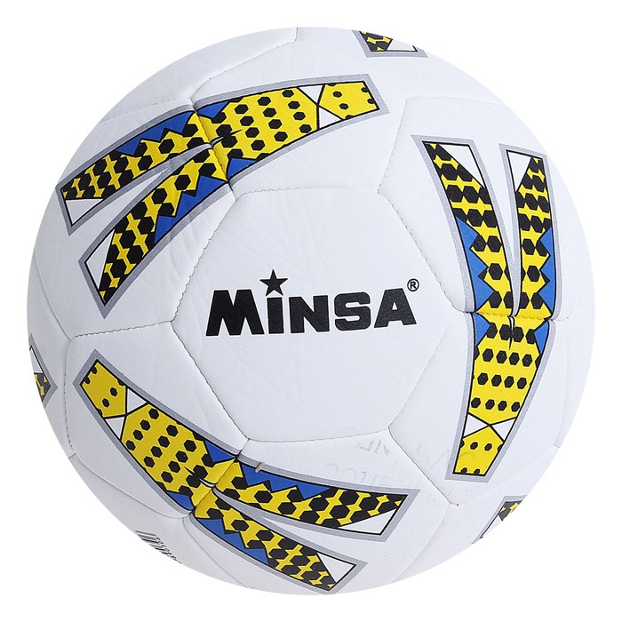 фото Мяч футбольный minsa, размер 4, 32 панели, pvc, машинная сшивка, 400 г