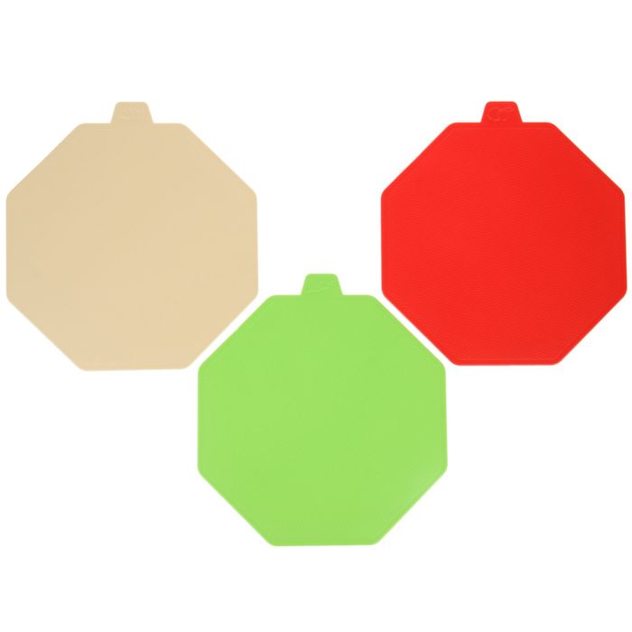 Набор разделочных досок 27х26 см "Светофор", 3 шт