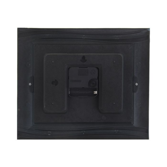 Часы настенные прямоугольные "Волна", 2 держателя, циферблат белый, рама голубая