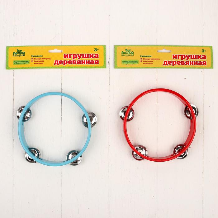 Игрушка музыкальная Бубен простой средний МИКС