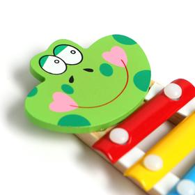 

Игрушечный музыкальный металлофон «Лягушка», 5 тонов