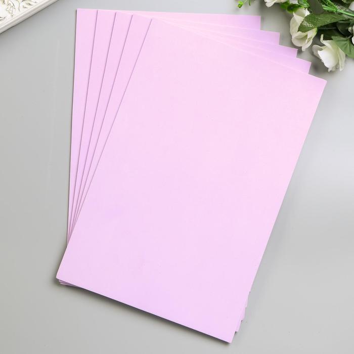 Фоамиран "Нежная сирень" 2 мм, А4, набор 5 листов