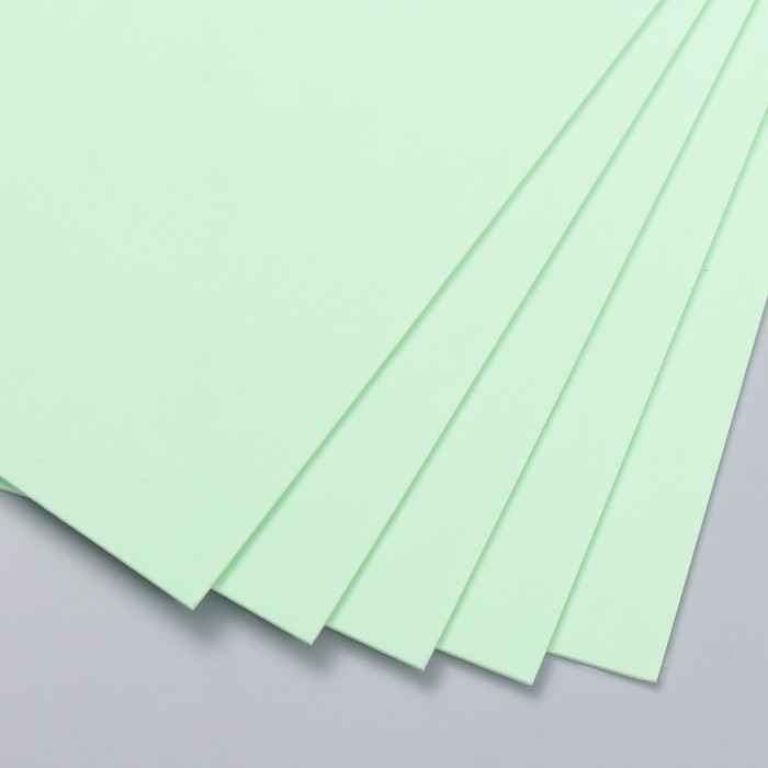 Фоамиран "Светлый салат" 2 мм (набор 5 листов) формат А4