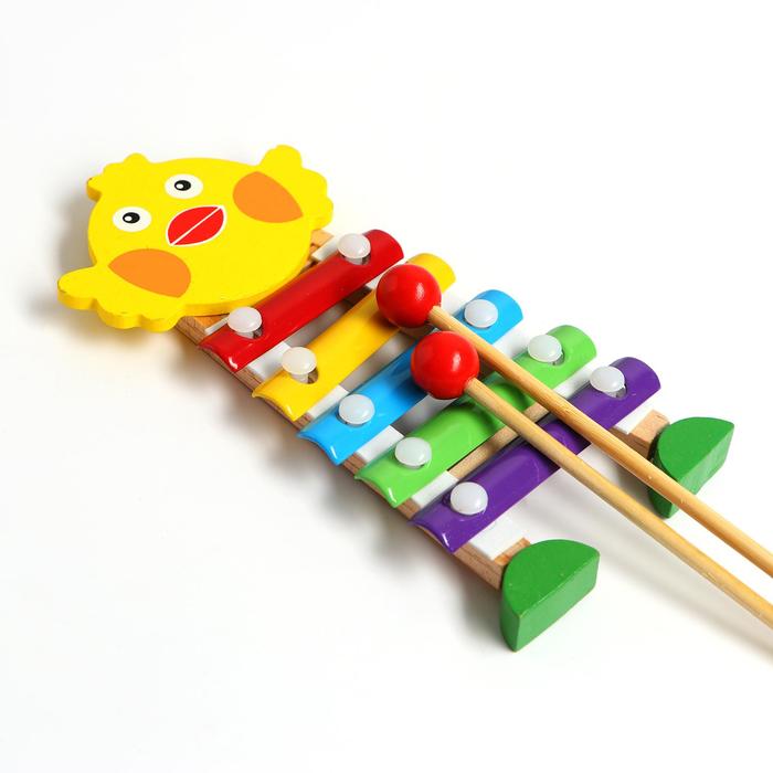 Игрушка музыкальная Металлофон "Цыплёнок", 5 тонов