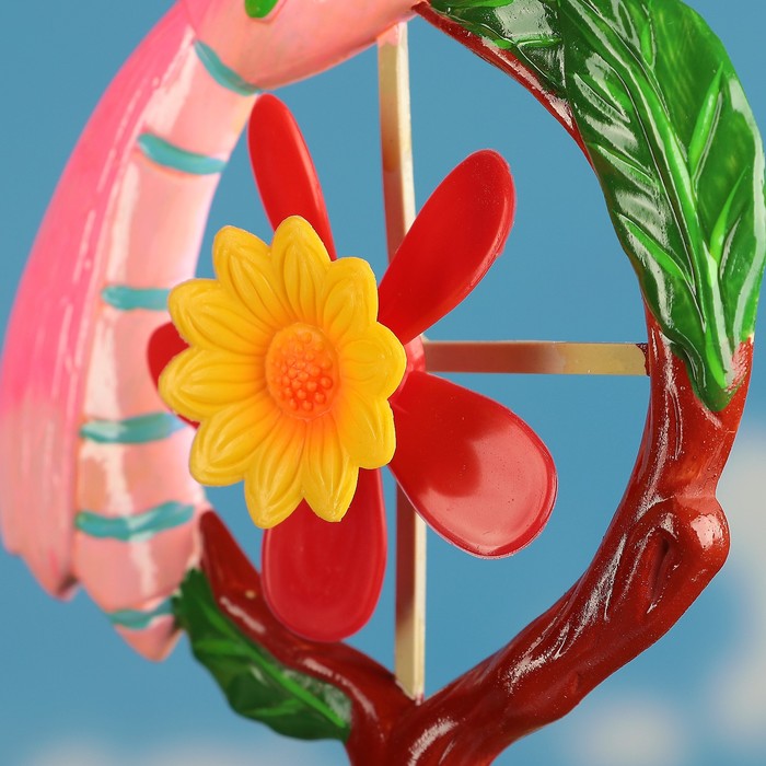 Декоративный штекер "Насекомое с цветочком" микс