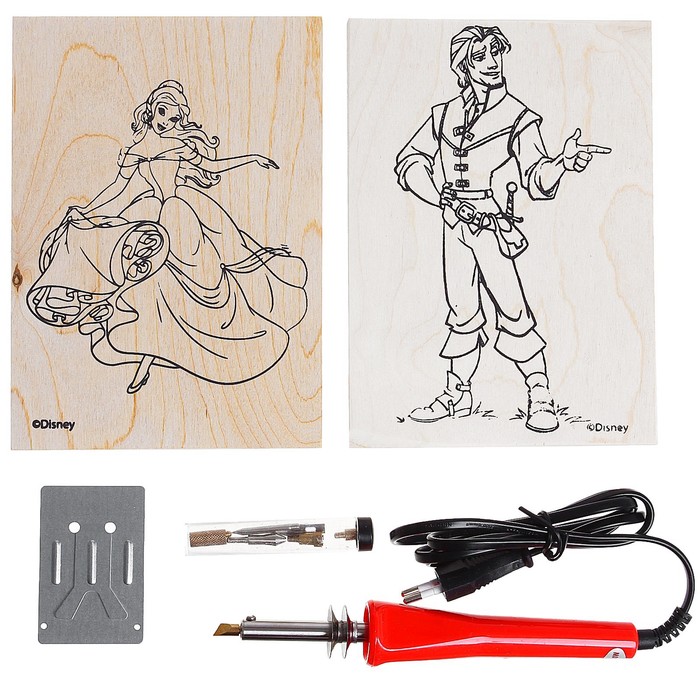 Набор для выжигания по дереву "Disney. Рапунцель: Рапунцель и Флин Райдер"