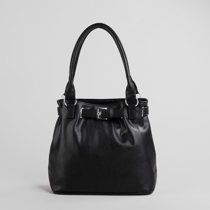 Сумка женская на молнии, 1 отдел, 1 наружный карман, чёрная