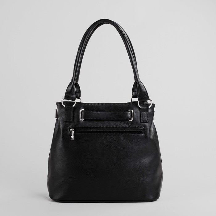 Сумка женская на молнии, 1 отдел, 1 наружный карман, чёрная