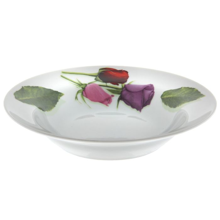 Тарелка глубокая 24 см "Королева цветов", 500 мл