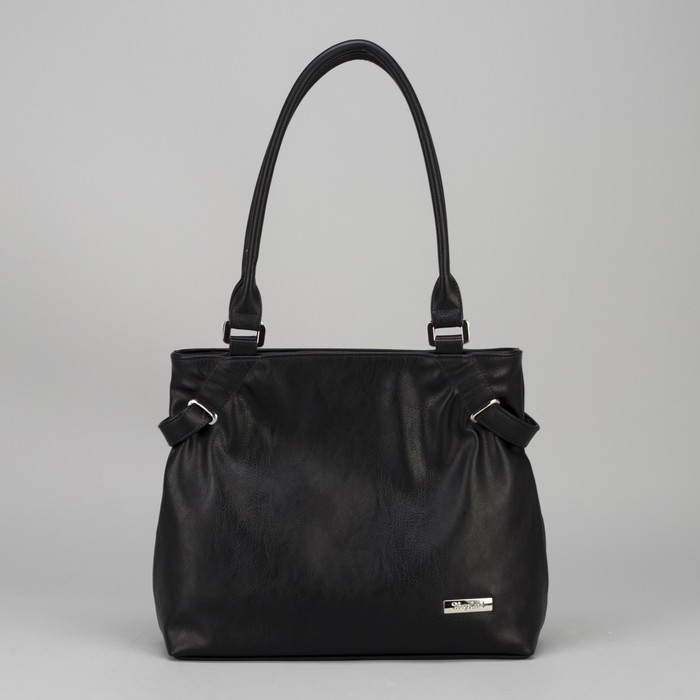 Сумка женская на молнии, 1 отдел, 1 наружный карман, чёрная