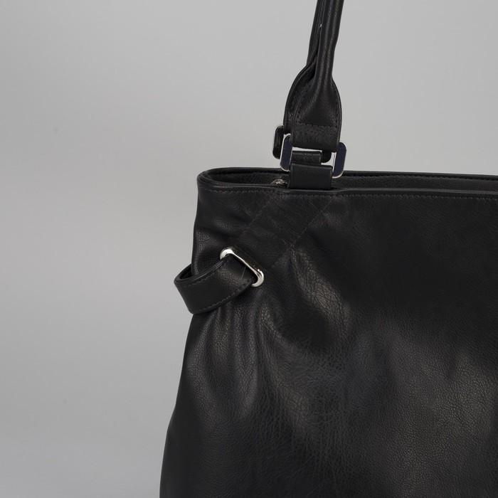 Сумка женская на молнии, 1 отдел, 1 наружный карман, чёрная