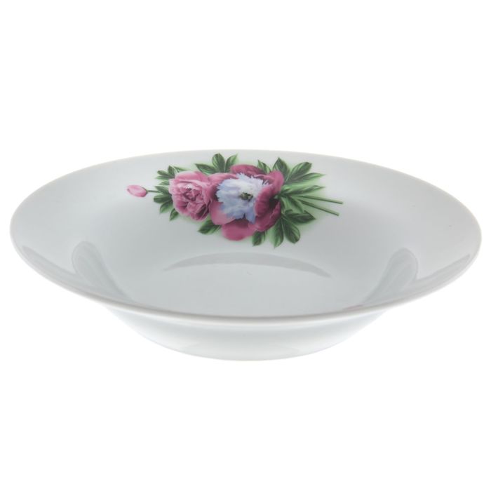 Тарелка 24 см глубокая "Пион", 500 мл