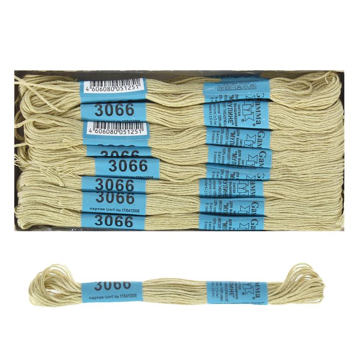 Мулине, №3066, 8±1м, цвет светло-оливковый