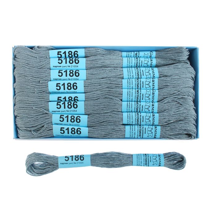 Мулине, №5186, 8±1м, цвет серый