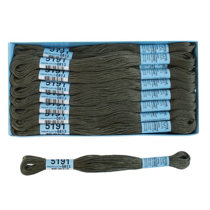 Мулине, №5191, 8±1м, цвет серо-зелёный