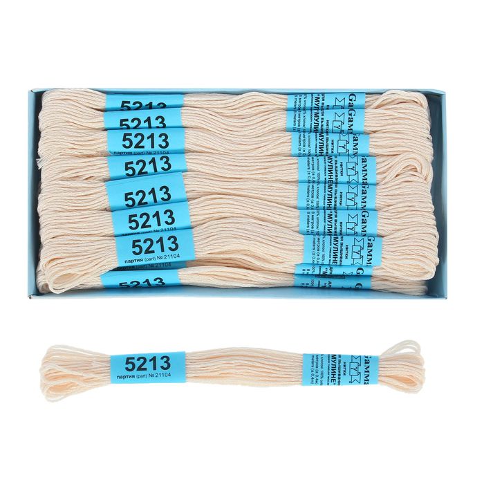 Мулине, №5213, 8±1м, цвет светло-светло-бежевый