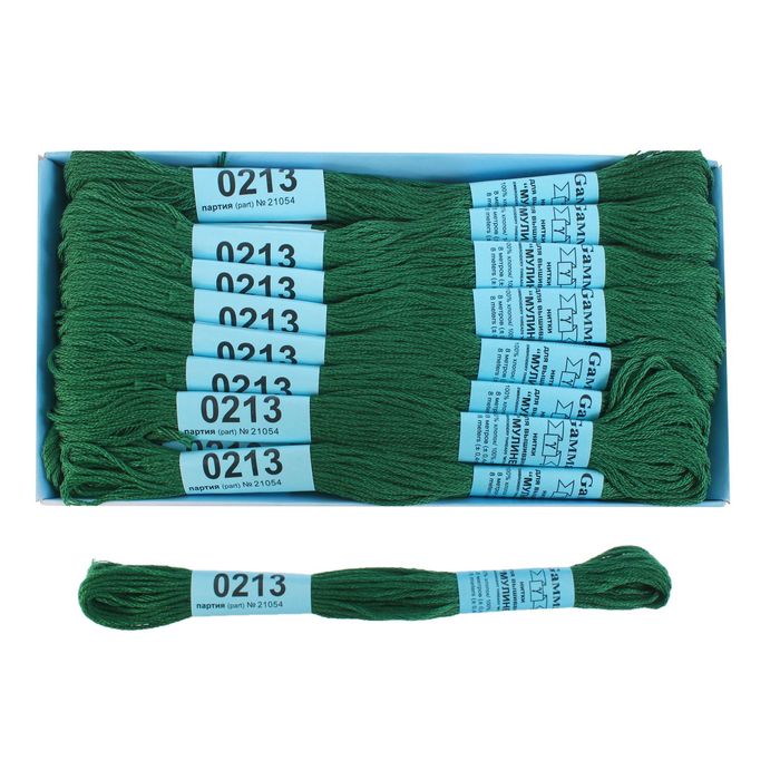 Мулине, №0213, 8±1м, цвет тёмно-зелёный
