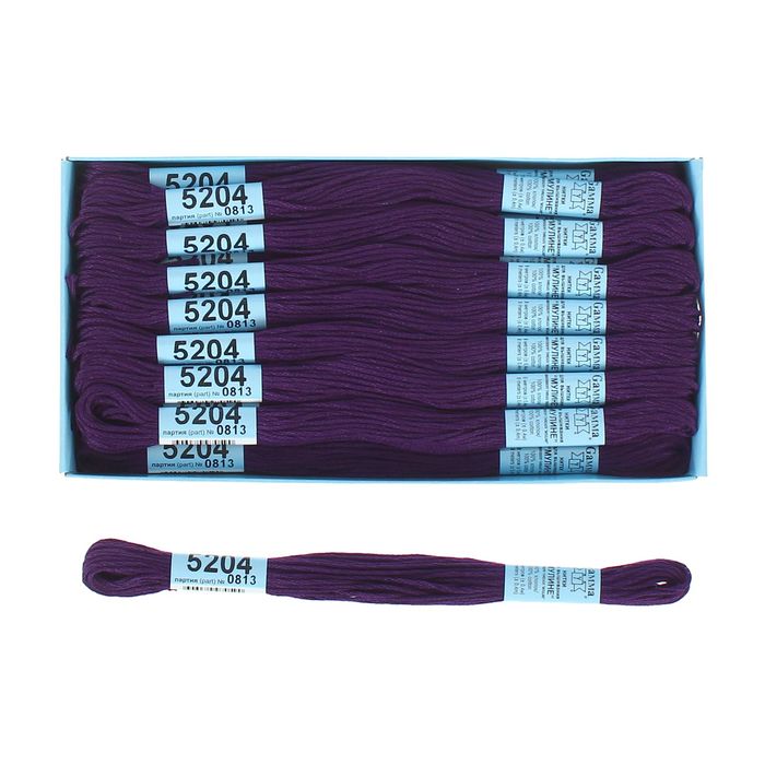 Мулине, №5204, 8±1м, цвет фиолетовый