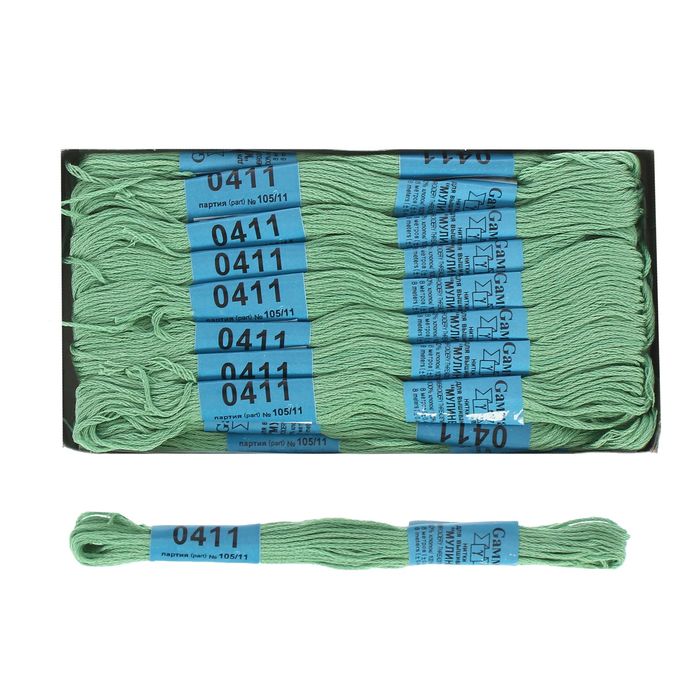 Мулине, №0411, 8±1м, цвет светло-зелёный