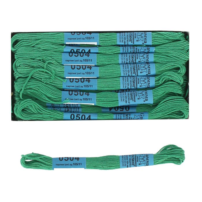 Мулине, №0504, 8±1м, цвет зелёный