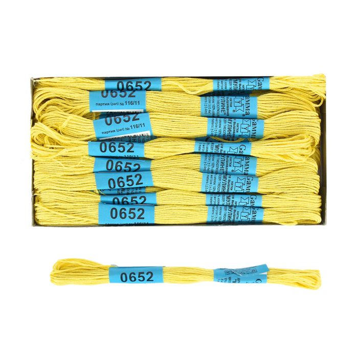 Мулине, №0652, 8±1м, цвет светло-лимонный