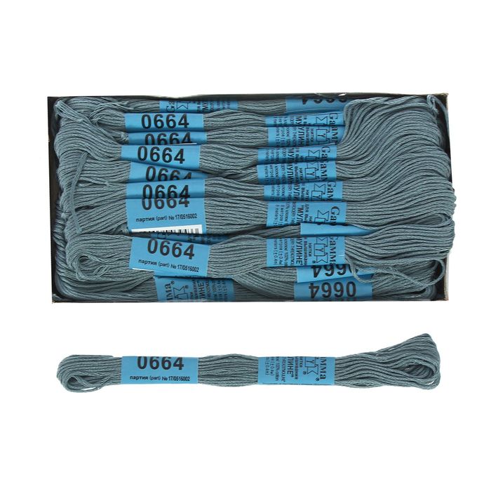 Мулине, №0664, 8±1м, цвет серый