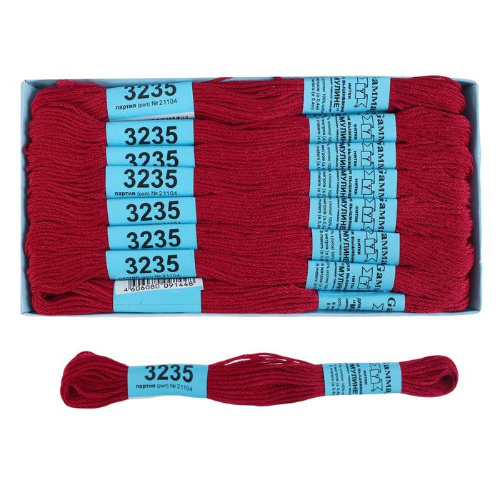 Мулине, №3235, 8±1м, цвет бордовый