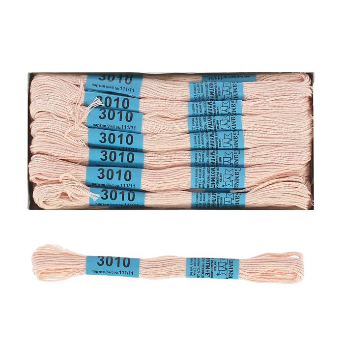 Мулине, №3010, 8±1м, цвет бледно-розовый